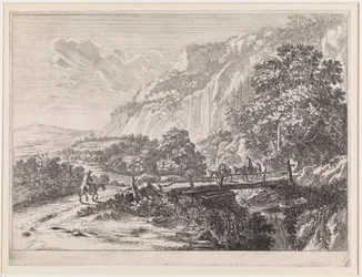 Landscape with a Wooden Bridge near Sulmona near Tivoli