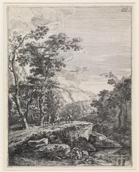 Landscape with a Woman Riding a Mule along the Aqua Negro between Bologna and Florence