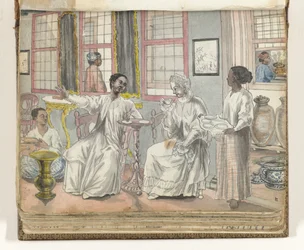 Tea Visit in a European House in Batavia