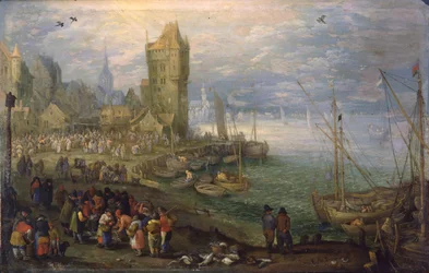 Fish Market near a Harbor