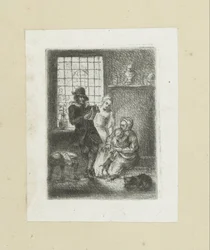 Interior with a Family (series title: The Compleat Work of Etchings by John Chalon)