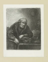 Old man at his desk