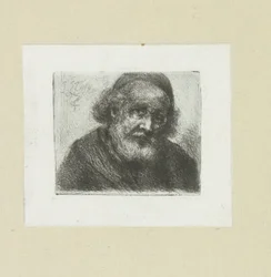 Old Man with Beard (The Compleat Work of Etchings by John Chalon)