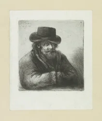 Old man with beard and hat