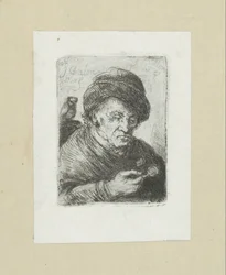 Old Man with Glasses and Owl