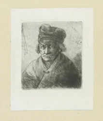 Old Man with Cap (The Complete Work of Etchings by John Chalon series)