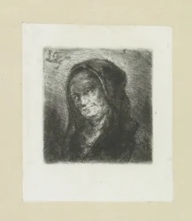 Old Woman with Black Veil