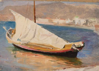 Boat with Sail - Yalta. From a Journey to Crimea