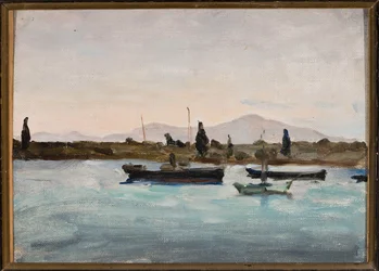 Boats by the Shore, Marmora - Tuscula. From a Journey to Palestine