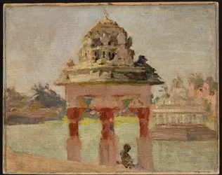Madras - Temple with a Sacred Lake. From a Journey to India