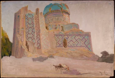 Bibi Khanum Mosque in Samarkand. From a Journey to Turkestan