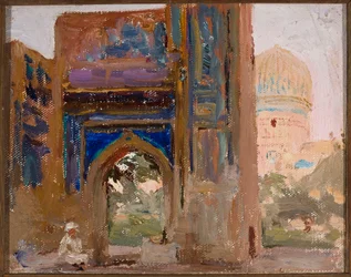Samarkand - Gur Emir, Mausoleum of Tamerlane. From a Journey to Turkestan