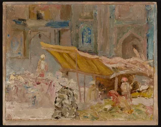 Samarkand - fruit market. From a journey to Turkestan
