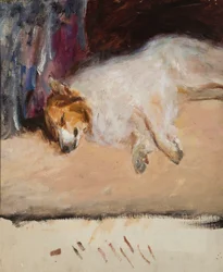 Study of a sleeping dog for "Portrait of Prince Golitsyn"