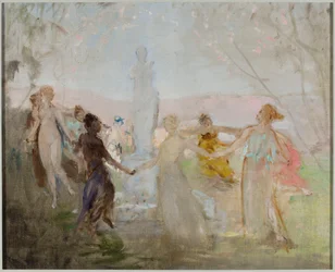 Sketch for the Painting "Procession around the Statue of Venus de Milo"