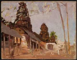 Street in the City - Study. From a Journey to India