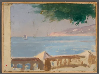 View of the Sea from the Bachczidere Villa in Yalta. From a Journey to Crimea