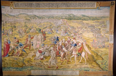 Flemish tapestry. Series "The Conquest of Tunis": The Capture of Tunis. Cartoon by Jan Cornelisz Vermeyen. Workshop of Willem de Pannemaker, Brussels. Circa 1545.