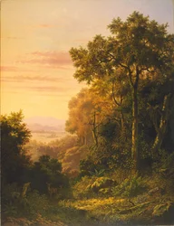 Landscape with Deer at Dawn