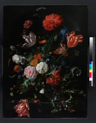 Flowers in a Glass Vase, c.1660