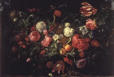 Still Life of Flowers and Fruit