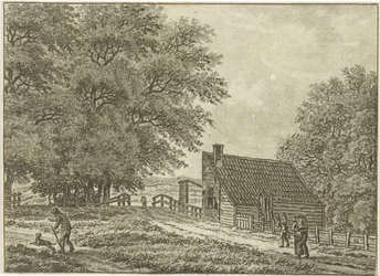 Landscape near Overveen with Walkers