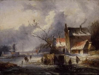 A Winter Landscape with Skaters