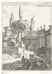 Italianate Landscape with Antique Buildings and Figures