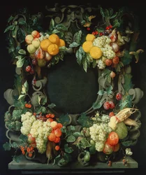 Garland of Fruit Around an Empty Niche