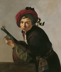 Man Playing a Theorbo