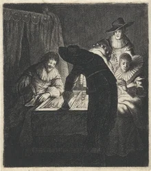 Tric-trac Players by Candlelight