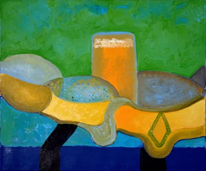 Still Life with Beer and Fish