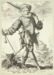 Officer with Twig