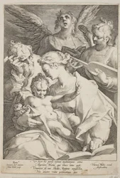 The Holy Family Attended by Angels