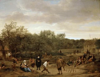 Peasants Playing Bowling by Jan Havicksz Steen