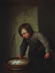 Boy Playing with Marbles