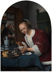 Girl Eating Oysters, c.1658-1660