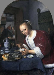 Girl with oysters