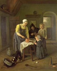 Peasant Family at Mealtime