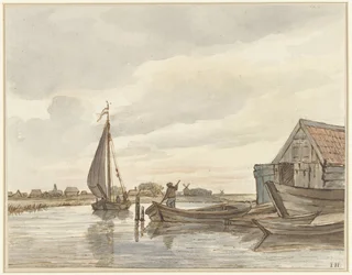Several Boats on a Ditch