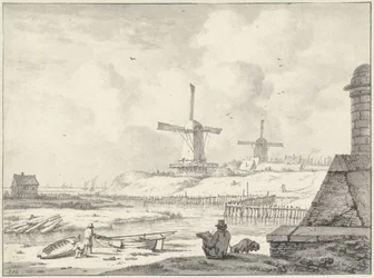 Sketching Artist on the Hoogendijk, Outside the Haarlemmer Gate