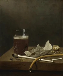 Still Life with a Glass of Beer, a Pipe, Tobacco and Other Requisites of Smoking