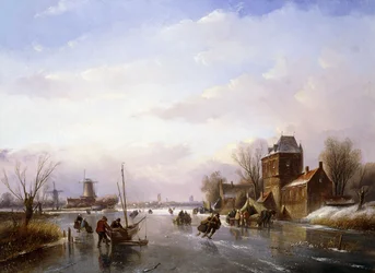 Skaters in a Frozen Landscape