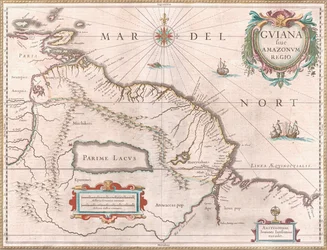 Map of the Guiana Region circa 1649