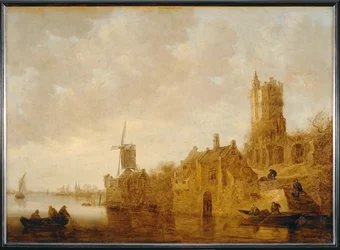 River Landscape with Mill and Ruined Castle