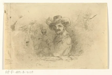 Soldier with Raised Glass