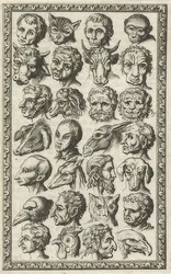 28 Heads of Humans and Animals