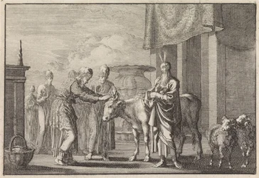 Aaron Blesses the Sacrificial Animals