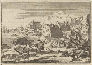 Earthquake in Jamaica Destroying the City of Port Royal, 1692