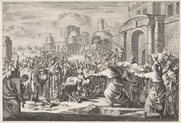 Inhabitants of Lystra Want to Sacrifice Oxen to the Two Apostles